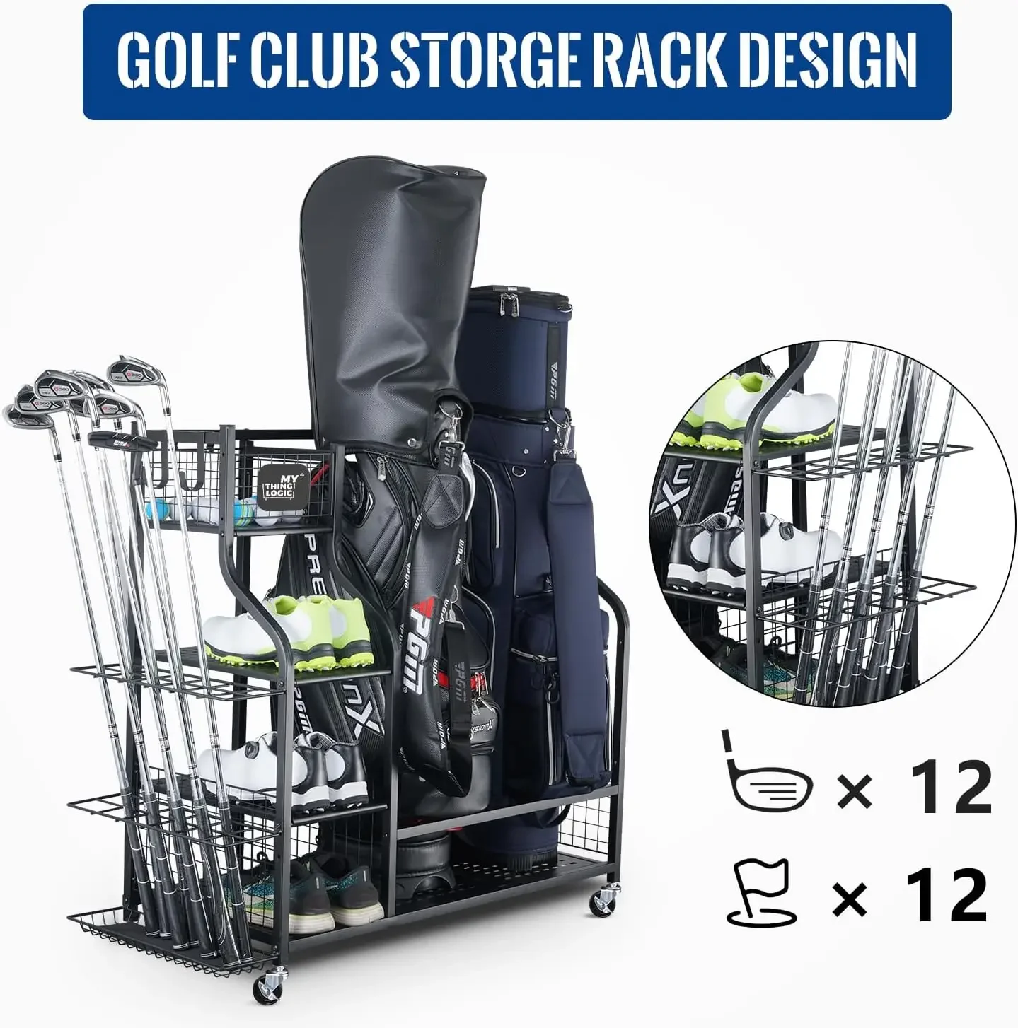 Golf Ekipmanları Depolama Gara - Golf Equipment Garage Organizer incelemesi ve fiyatı